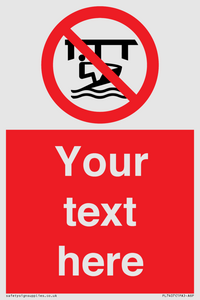 Custom Do not use watercraft in the vicinity of piers